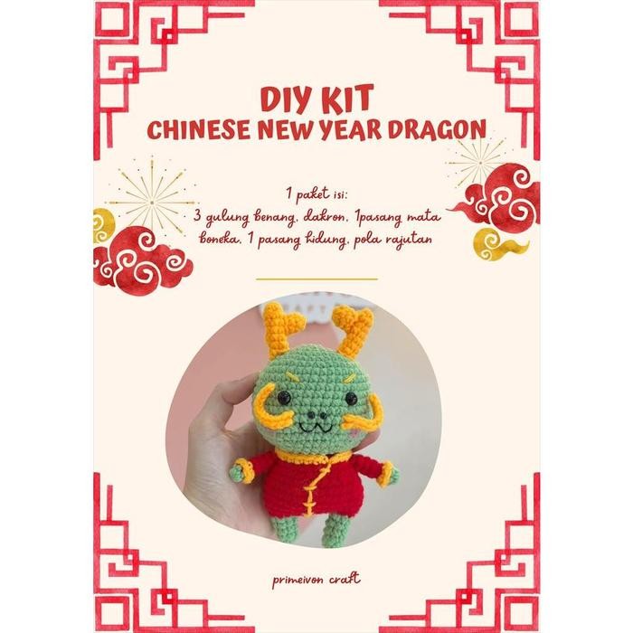 DIY KIT amigurumi/ boneka rajut dragon
