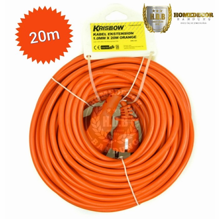 Krisbow Kabel Ekstensi 20 Mtr / Extension Cable Roll / Kabel Krisbow