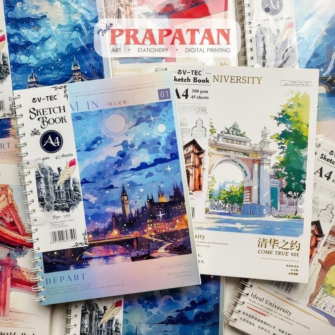 

Silahkan Order] V-TEC Spiral Sketchbook A4 | Buku Gambar