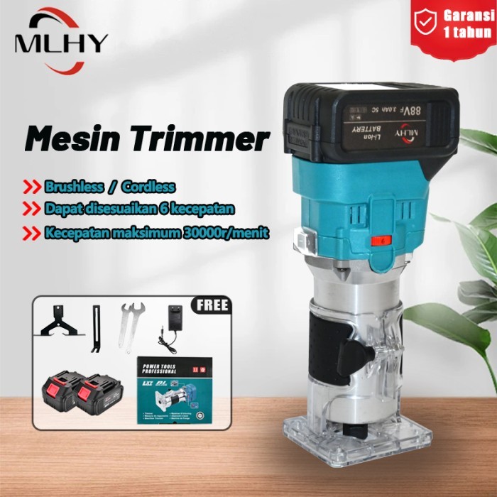 MLHY Brushless Mesin Profil Kayu Wood Trimmer cordless listrik trimer