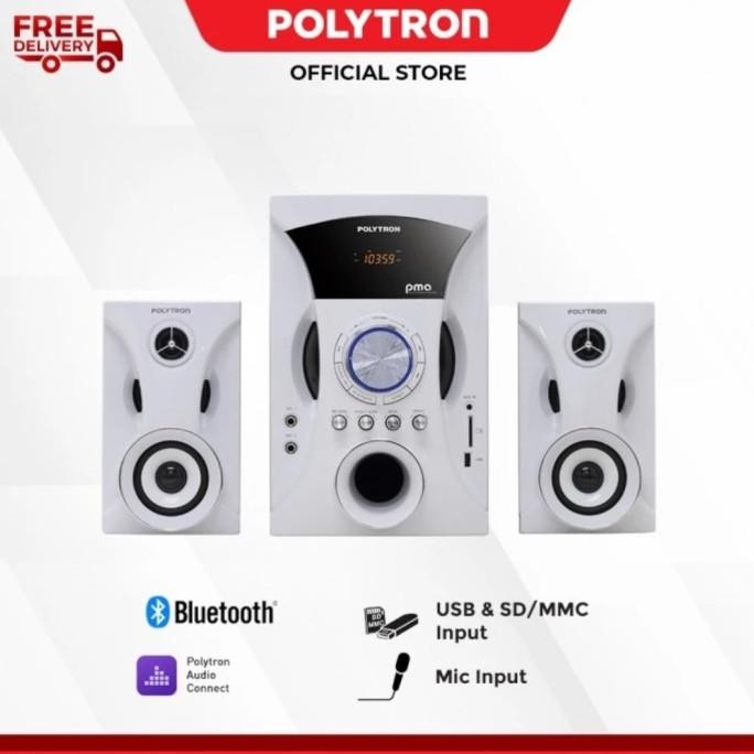 =+=+=+] Polytron Multimedia Audio PMA 9525 Bluetooth Speaker Subwoofer Aktif