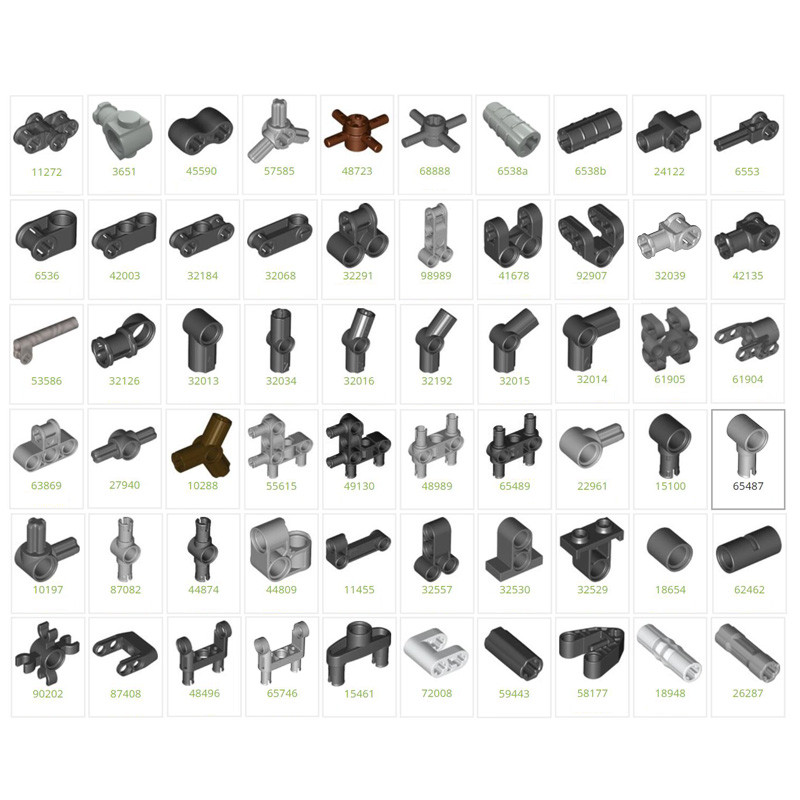 JD Technical Part Axle bushing pin Connector Peg Cross Building Blocks Toy Replace Bulk Parts DIY 37