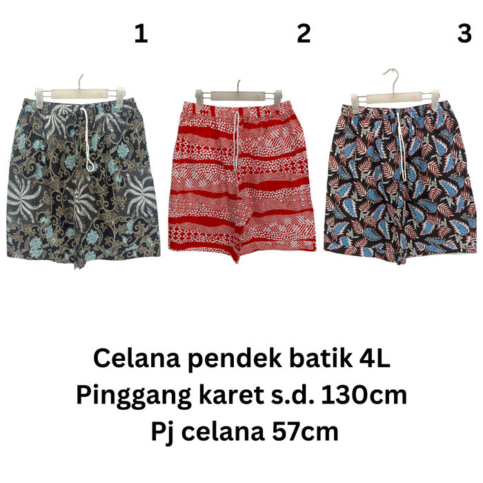 Celana Pendek Batik Pria Jumbo 4L