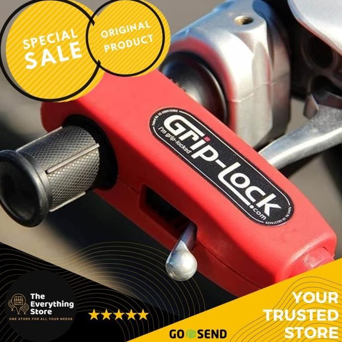 GRIP LOCK CAPS LOCK KUNCI MOTOR ANTI MALING / GEMBOK MOTOR ORIGINAL