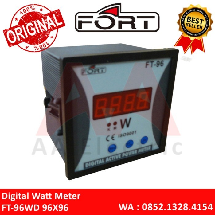 Digital Watt Meter Analog Ac Ft-96Wd / Wattmeter Ft96Wd Uk 96X96 Fort