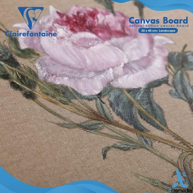 

KANVAS LUKIS CLAIREFONTAINE NATURAL 30X40CM CANVAS BOARD
