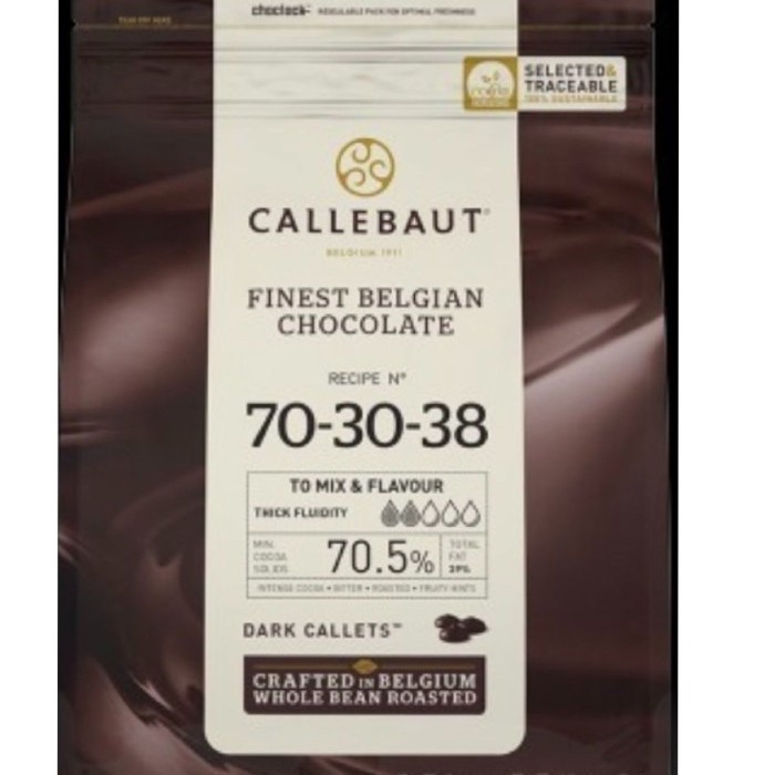 

Callebaut Dark Extra Bitter Chocolate Coklat 70.5% 500 gr 70-30-38