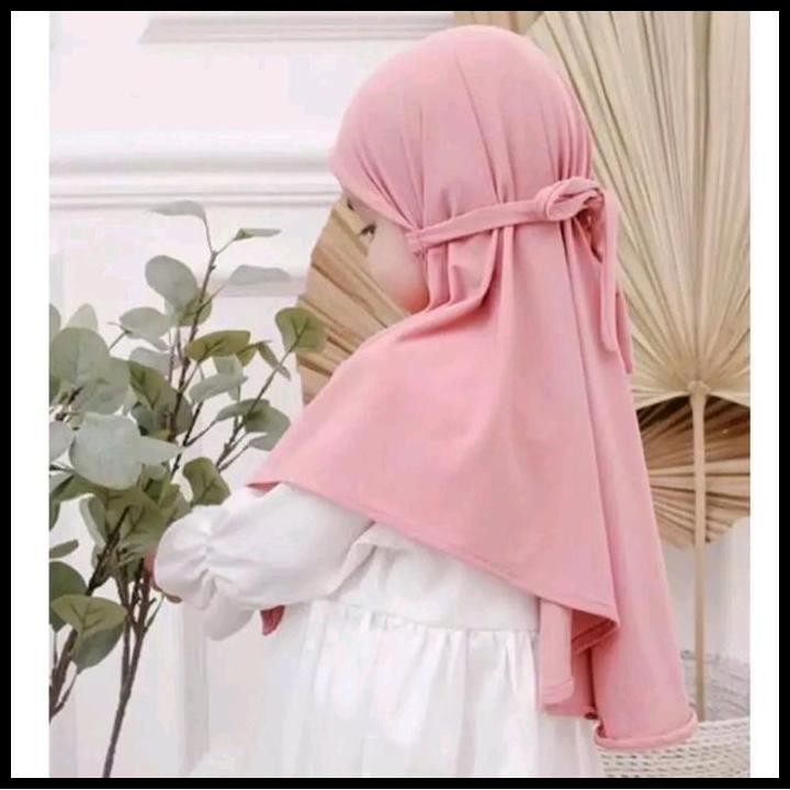 Terlaris Jibab Jersey Anak Bergo Tali / Hijab Anak Jersey Tali / Hijab Anak Sd / Hijab Anak 4 - 10 T