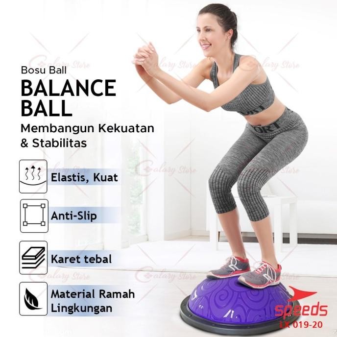 Miliki Speeds Balance Pad Bola Gym Bosu Ball Fitness Olahraga Gym 019-20