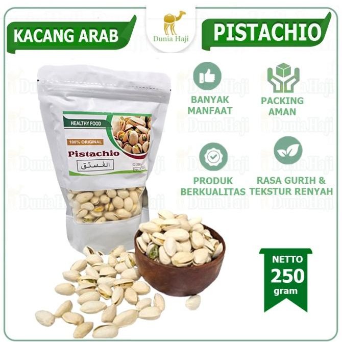 

Kacang Pistachio / Fustuk /Kacang Ketawa Kacang Pistachios Murah 250gr the best