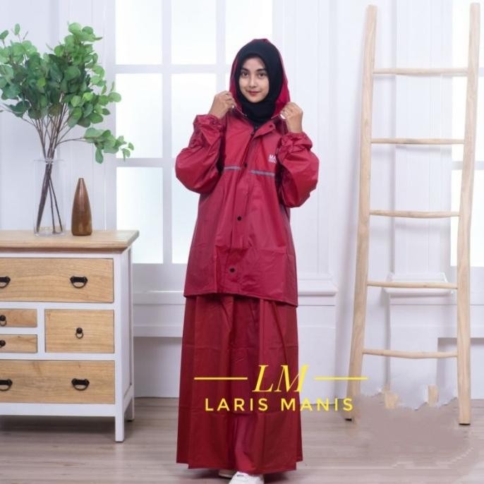 RAINCOAT JAS HUJAN TERBAIK WANITA ROK BY MASELA Terlaris