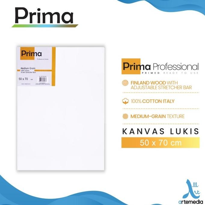 

KANVAS LUKIS PRIMA PROFESSIONAL 50X70CM COTTON CANVAS
