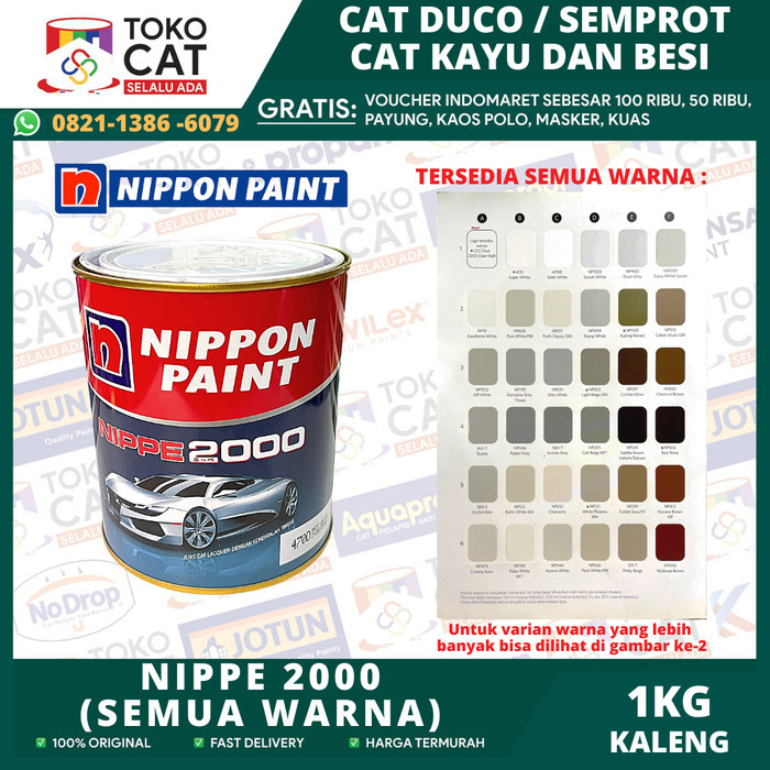 CAT DUCO / CAT KAYU BESI NIPPE 2000 WARNA STANDART (SEMUA WARNA) 1KG