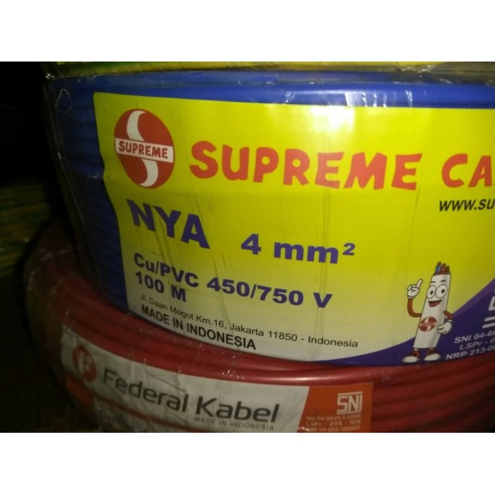 Kabel Listrik Tunggal Nya 4Mm Supreme Roll 100M
