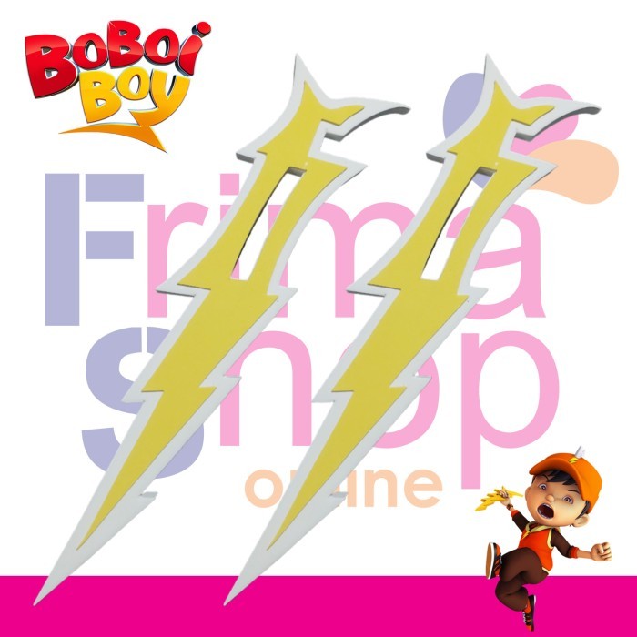 MAINAN KERIS PETIR BOBOIBOY HALILINTAR ORANGE GALAXY TERBARU READY YAA