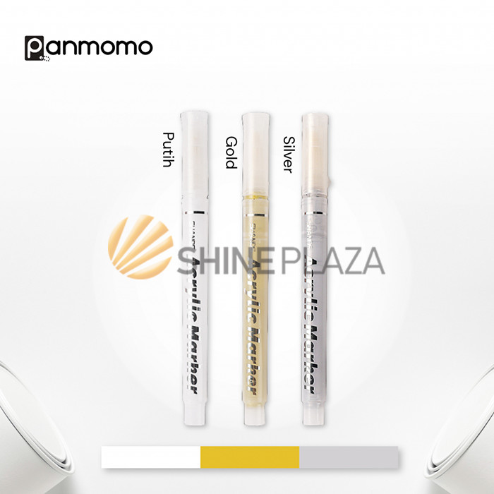 

CUCI GUDANG MULTIPURPOSE PERMANENT ACRYLIC PAINT MARKER COLOR - SPIDOL PERMANEN WARNA GOLD SILVER
