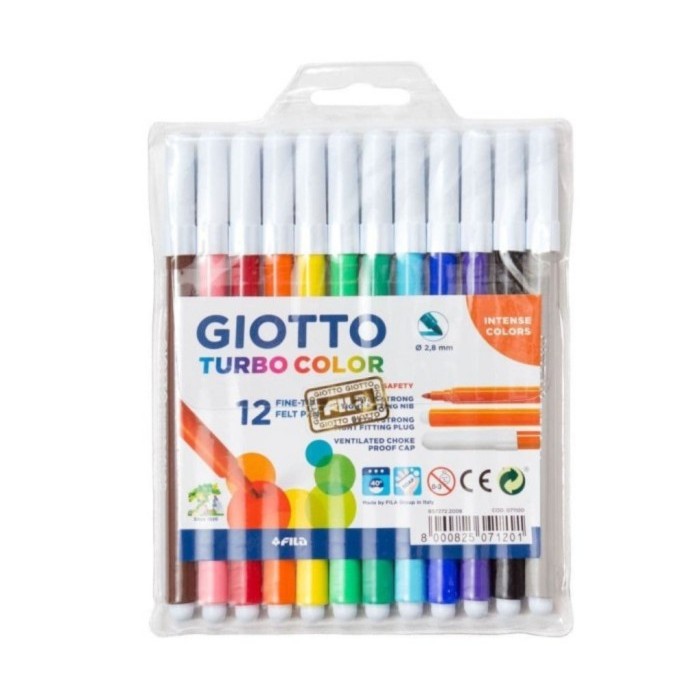 

TERLARIS! Spidol Giotto turbo colour set 12 / Spidol Giotto Set 12 - Termurah