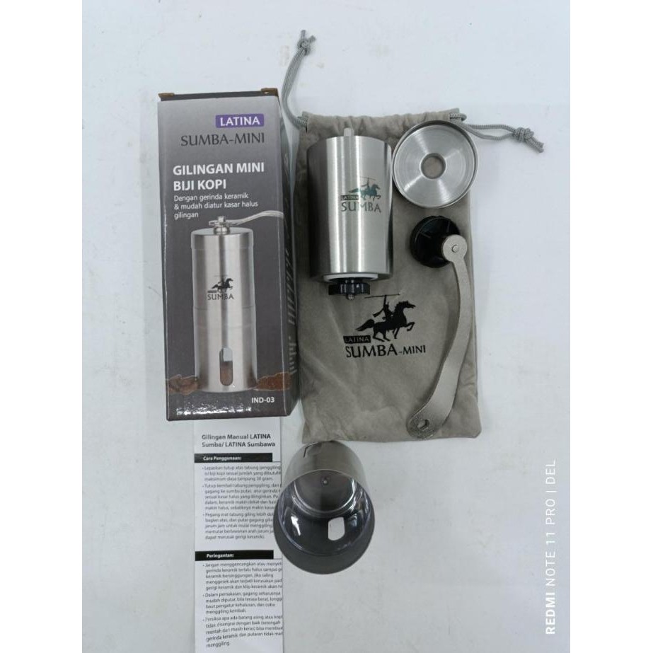 ALAT KOPI LATINA SUMBAWA CERAMIC HANDY COFFEE GRINDER - SUMBA MINI