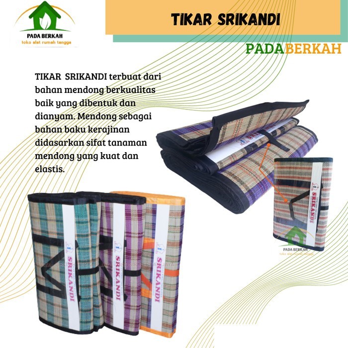 Tikar Samak Lipat Piknik Mendong Srikandi Tikar Lipat Bahan Rumput Harga Promo