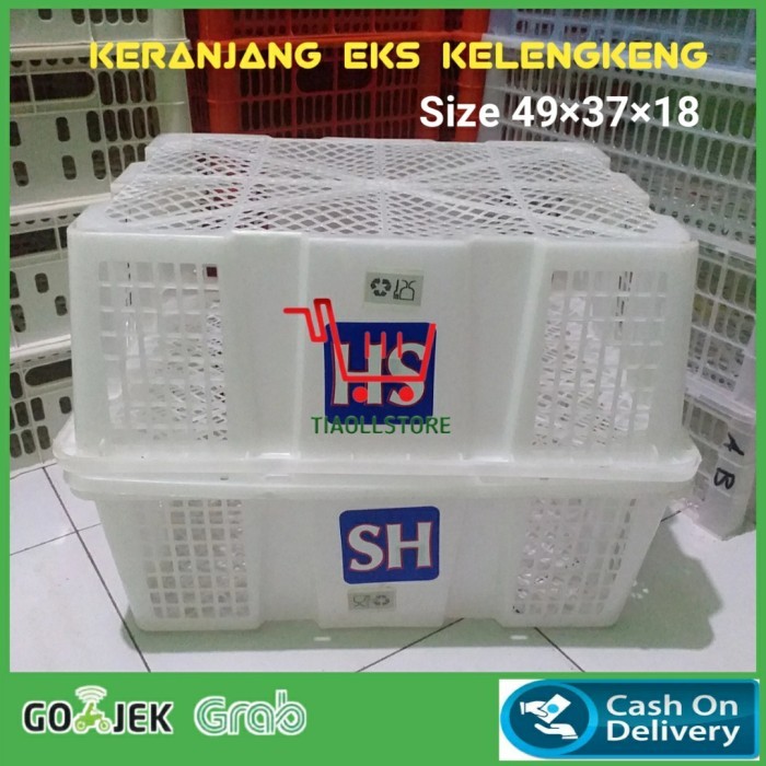 LIMITED EDITION [TERMURAH] KERANJANG PLASTIK BESAR BEKAS PACKING BUAH+TUTUP KODE 932