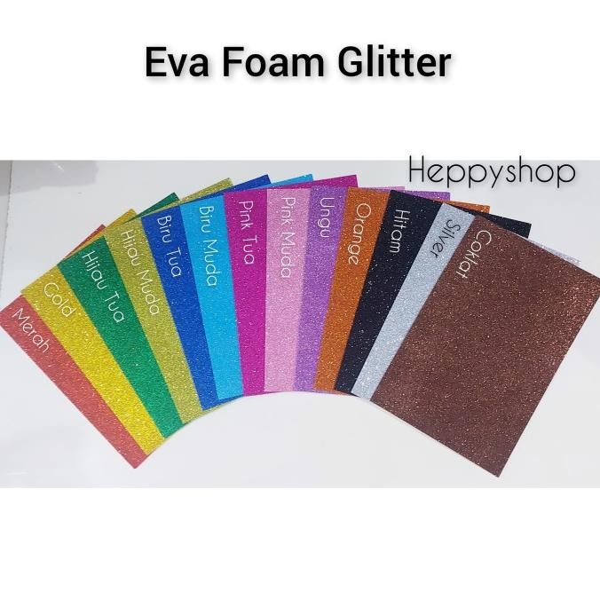 Silahkan Order] Eva Foam Glitter, Evan Spon Gliter, Busa Ati, Busa Hati
