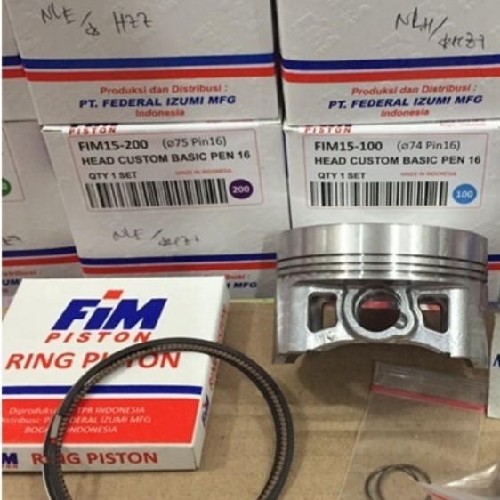 Fim 15 Piston Kit Mentahan Pin 16 Scorpio Satria Fu150 73 74 75 76Mm