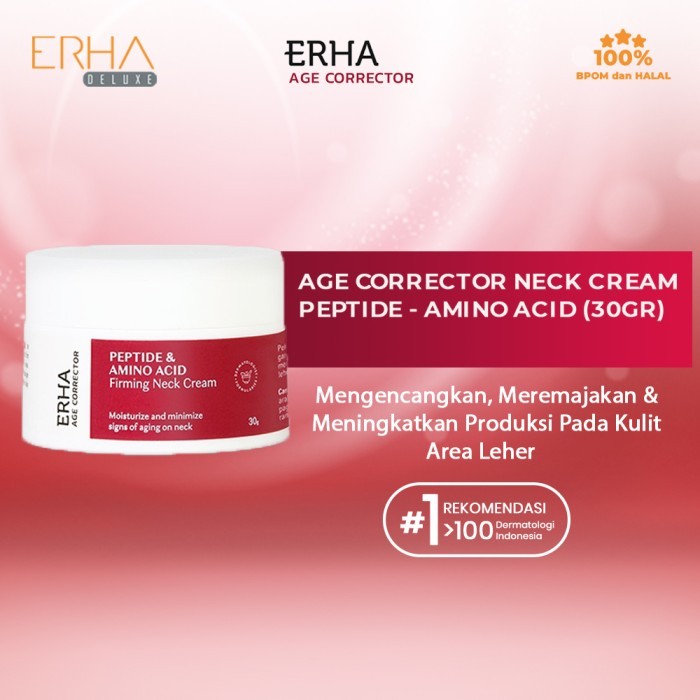 ERHA Age Corrector Neck Cream - Krim Leher + Peptide & Amino Acid 30g