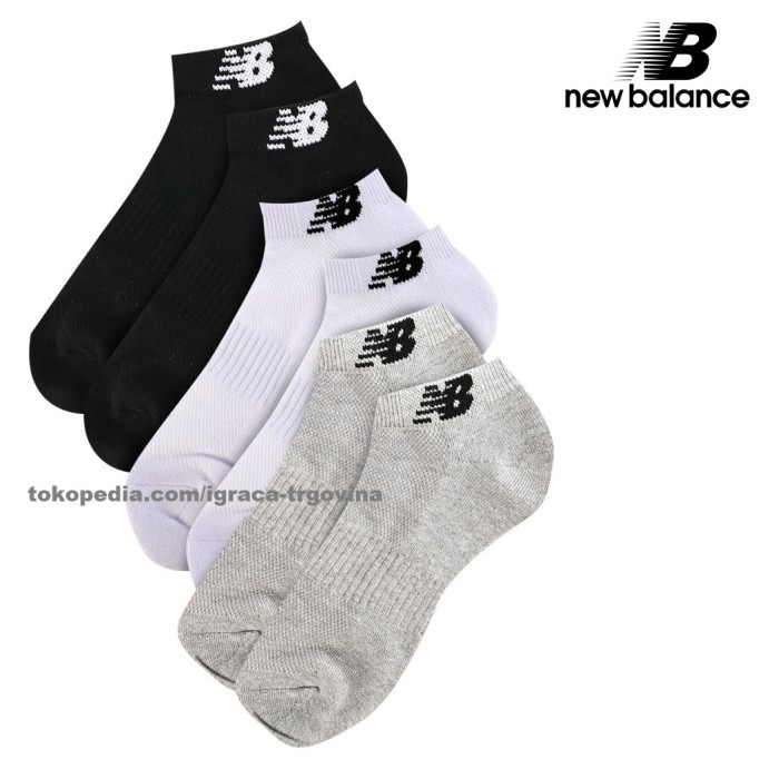 Kaos Kaki New Balance Original Unisex Ankle 3 Pasang