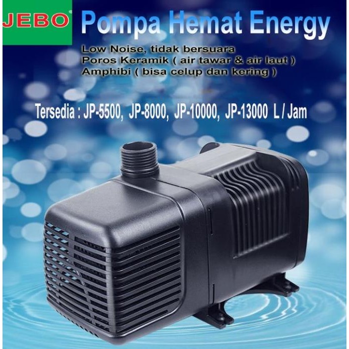 JEBO Pompa Air Filter Kolam Koi Hemat listrik Low watt Bukan JTP 5800