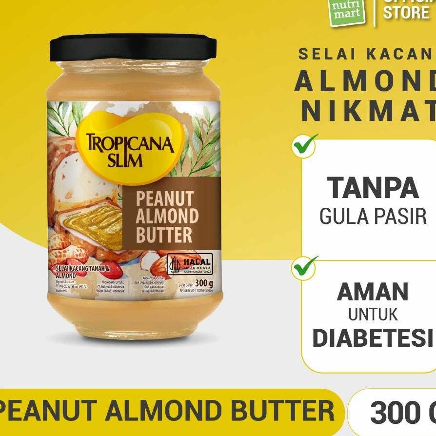 

Lim Peanut Almond Butter Pread Jam 300 Gram Elai Acang Almond Nimat Tanpa Gula Pair