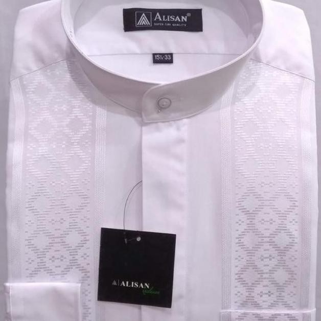 Baju Koko Putih LENGAN PANJANG REGULER ( ORIGINAL 100 % ALISAN ) Terlaris