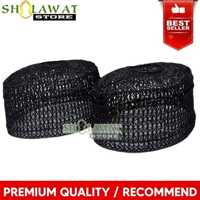 Peci Hitam / Kopyah Rotan / Songkok Rotan / Peci Akar Hitam Promo