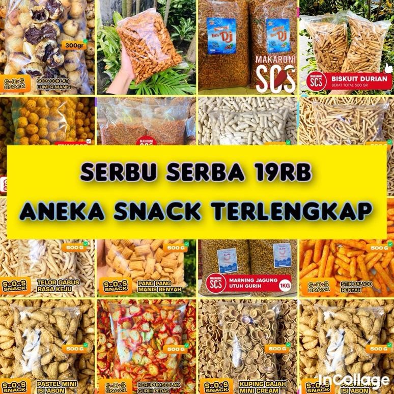 

COD Serbu Serba 20rb 500 Gram Snack Camilan Terlengkap Pedas Manis Gurih Snack Makaroni Sos Food Snack Hemat