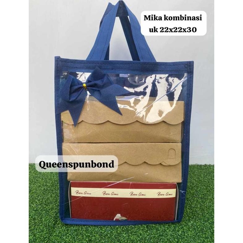 

ORIGINAL HARGA LUSIN ISI 12 BIJI -TAS HAJATAN MIKA TEBAL PREMIUM DI KELASNYA 0.25 MM SIZE 22x22x30cm Po-132