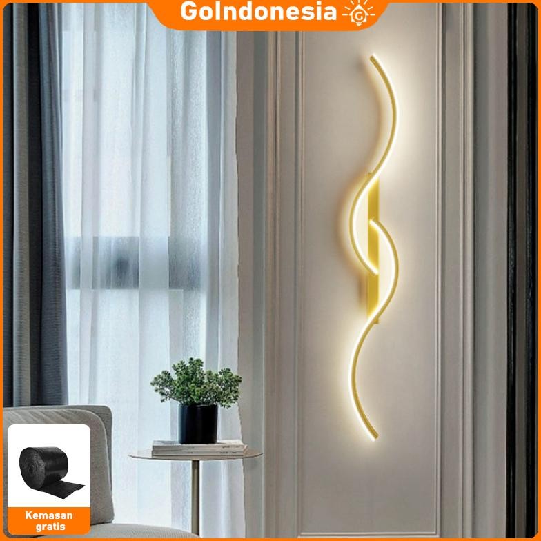 Lampu LED Dinding nimalis 3Warna 50% aesthetic hias Ruang Tamu Kamar Tidur wall moulding