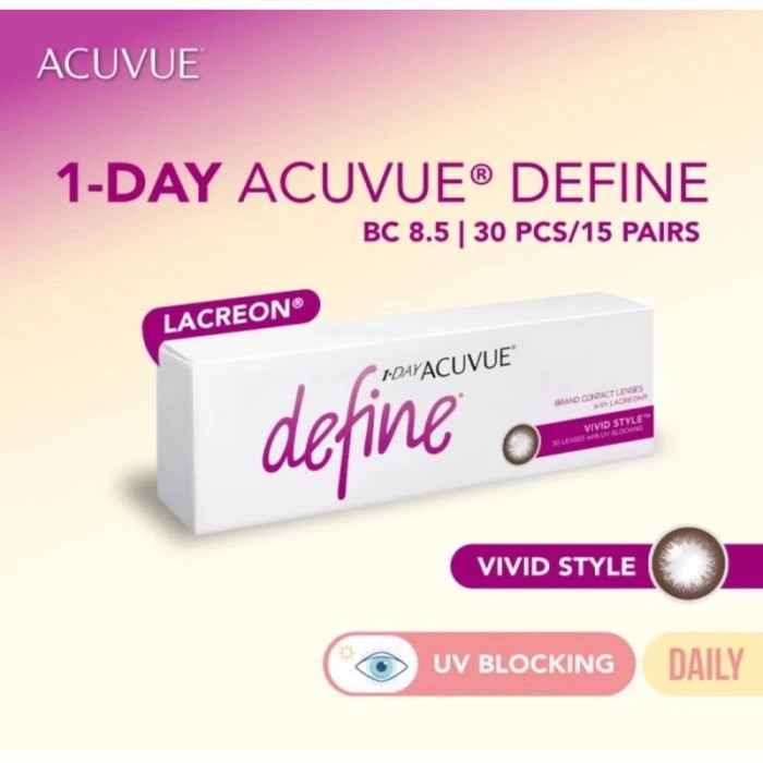 ACUVUE DEFINE 1-DAY CONTACT LENSES SOFTLENS CONTACT LENS LENSA KONTAK