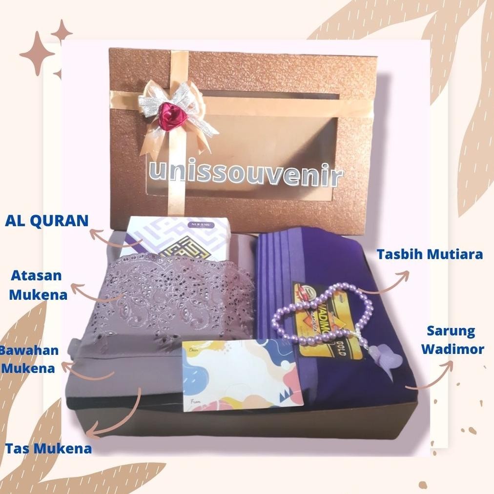 Hampers Mukena Khadijah Paket Tas Mukena Couple Pernikahan / Seserahan Couple / Hampers Wedding / Ka