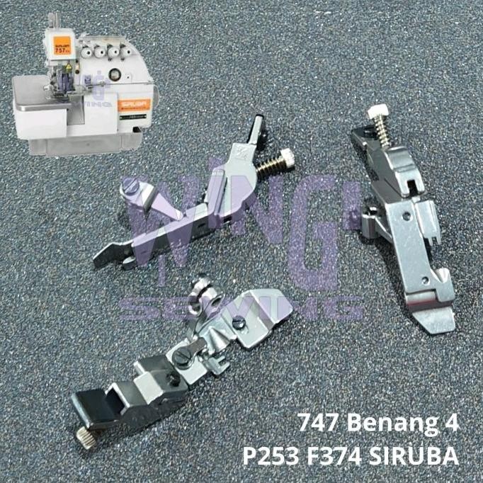 Baru F374 SIRUBA 747 Sepatu Pasang Karet 1/4 6mm Benang 4 Mesin Jahit Obras wings33