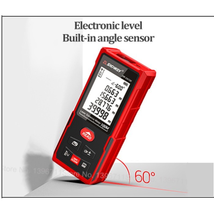 SNDWAY Meteran Laser Distance Digital 40 60 80 100 Laser Merah Hijau