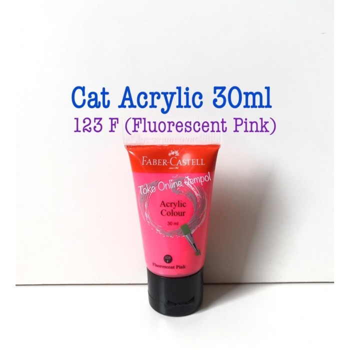

TERBARU 30ml Cat Acrylic FLUORESCENT Pink 123F Faber 373828 Akrilik ATK0907FC PROMO!