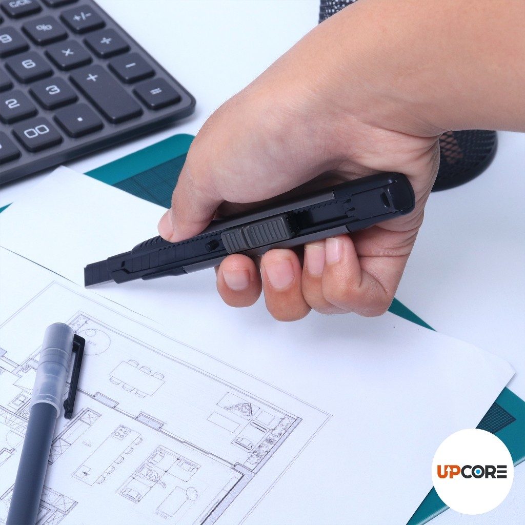 

[Pelangi Stationery] BANTEX Cutter Pisau Kecil Alumunium Autolock 9mm 13 BD5162