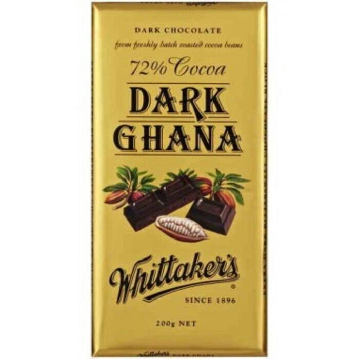 

Ready New Zealand Whittaker's Dark Ghana Chocolate Block Whittakers