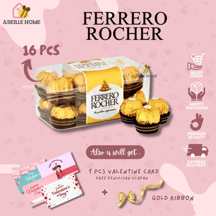 

Ready COKLAT FERRERO ROCHER T 24 ISI 24 PCS KADO VALENTINE GIFT