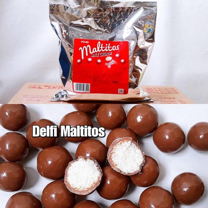 

Ready COKELAT DELFI MALTITOS KEMASAN 500gr Almond Chocolate Coklat Snack Manis