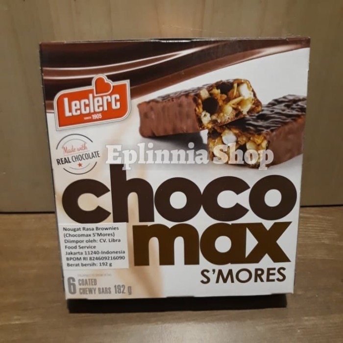 

Ready Leclerc Choco Max Smores Chocolate Bar Coklat Snack 192 gr