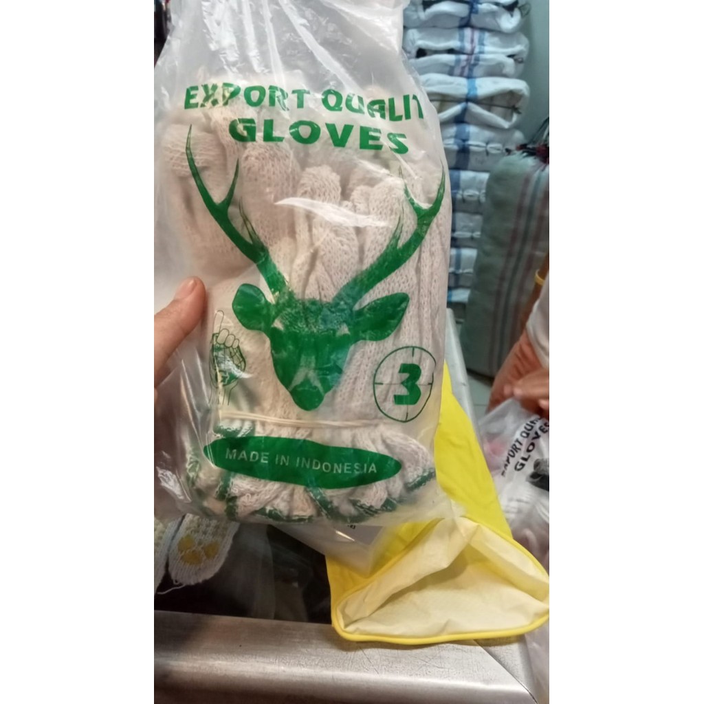 Sarung Tangan 3 Benang Rusa Sarung Tangan Pekerja 3 Benang