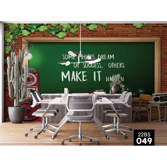 Wallpaper Dinding Custom Mural Kata Motivasi Bisnis Positif Kantor - 22Bs-0032 Lapakdanielfernandez