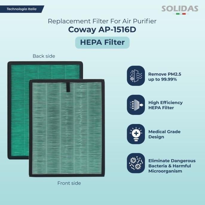 Replacement Filter Air Purifier Coway Ap-1516D / Hepa+Carbon+Fine Dust Tokolawana23