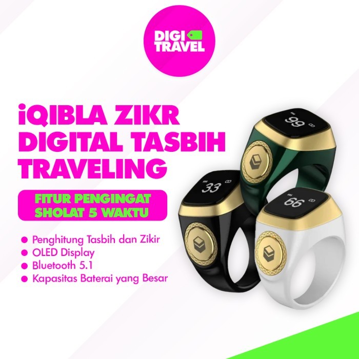 Iqibla Zikr Tasbih Digital Zikr Digital Tasbih Travel Cincin Ring