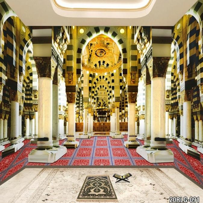 Wallpaper Dinding 3D Custom Islami Mihrab Masjid Nabawi (20Rlg-091) Lapakjeremycostela